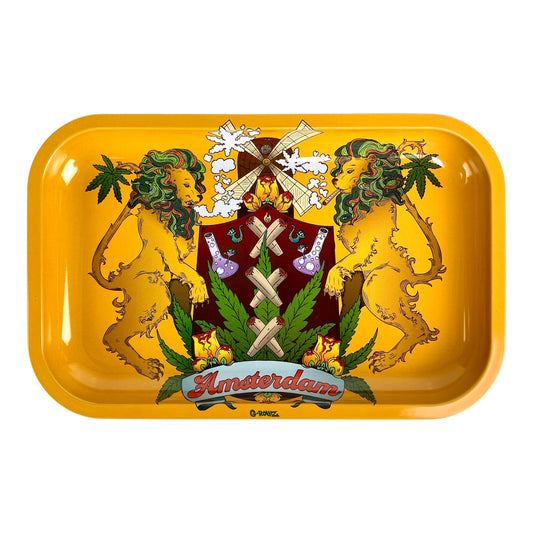 G Rollz Canna Lion Large Rolling Tray 27 x 17cm - The Bong Baron