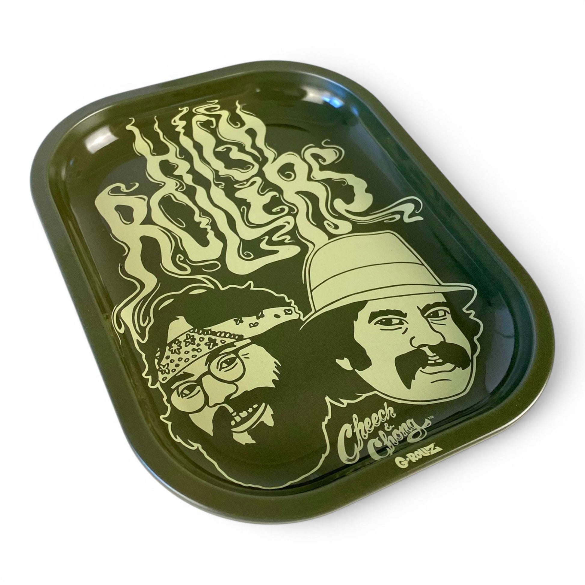 G Rollz - Cheech and Chong High Rollers Rolling Tray 18 x 14cm - The Bong Baron