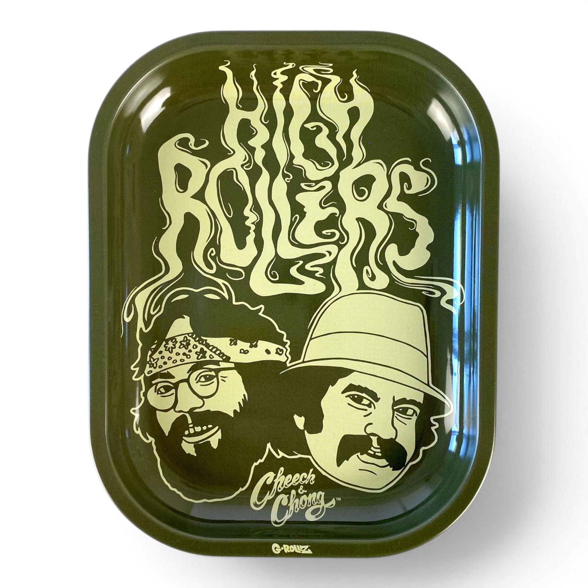 G Rollz - Cheech and Chong High Rollers Rolling Tray 18 x 14cm - The Bong Baron