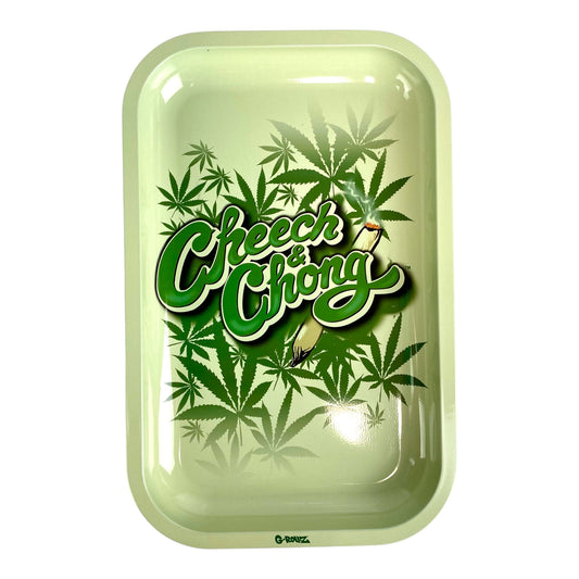 G Rollz Cheech and Chong Large Rolling Tray - The Bong Baron