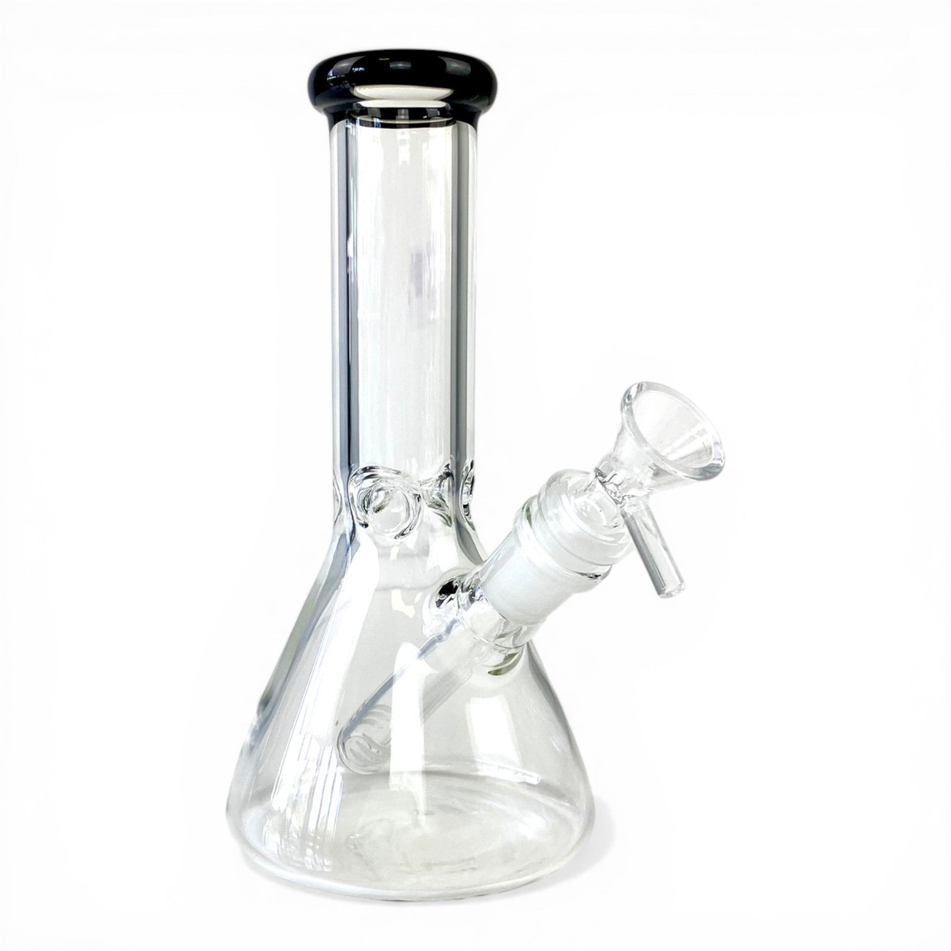 Glass Beaker Bong 20cm – Black - The Bong Baron