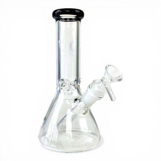 Glass Beaker Bong 20cm – Black - The Bong Baron