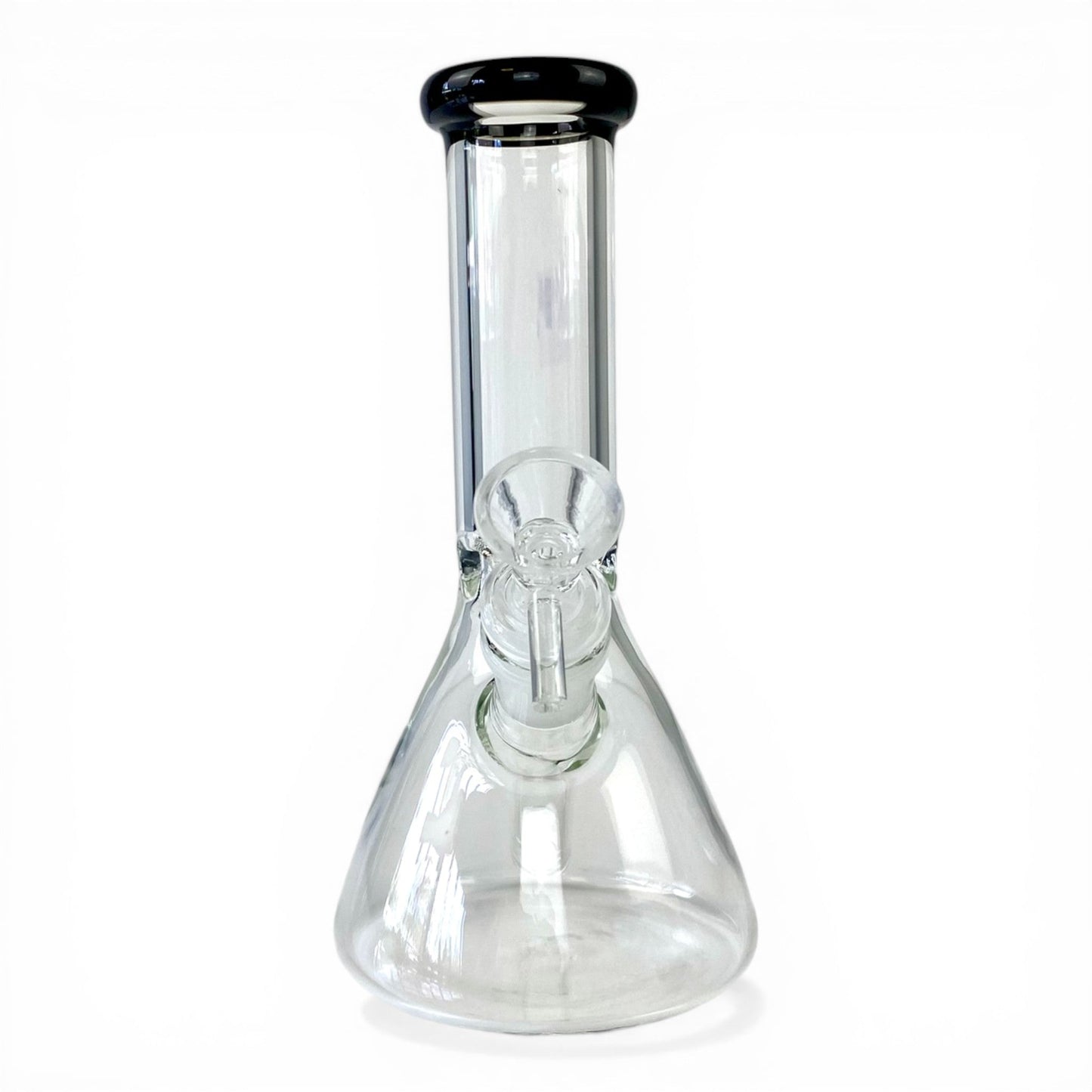 Glass Beaker Bong 20cm – Black - The Bong Baron