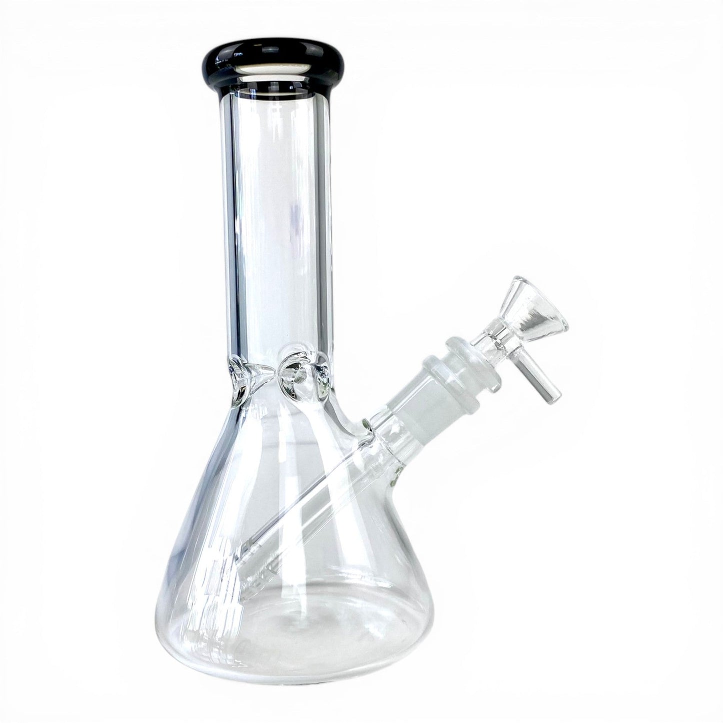Glass Beaker Bong 20cm – Black - The Bong Baron