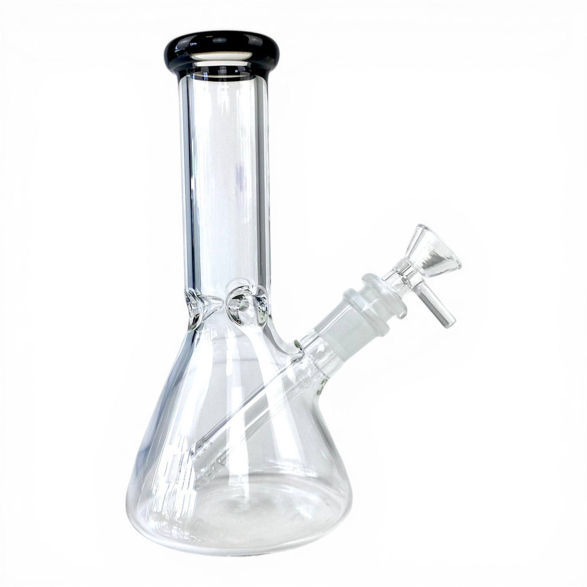 Glass Beaker Bong 20cm – Black - The Bong Baron