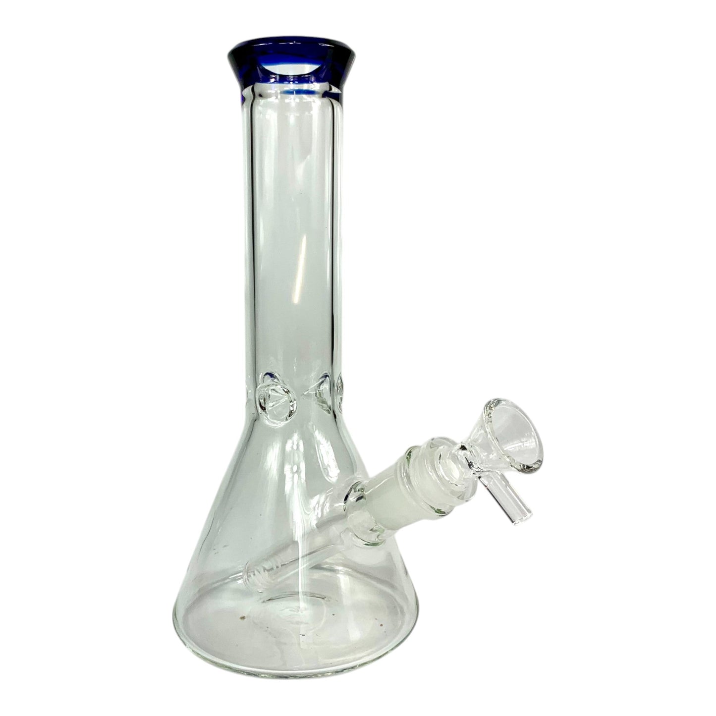 Glass Beaker Bong 20cm – Dark Blue Accent - The Bong Baron