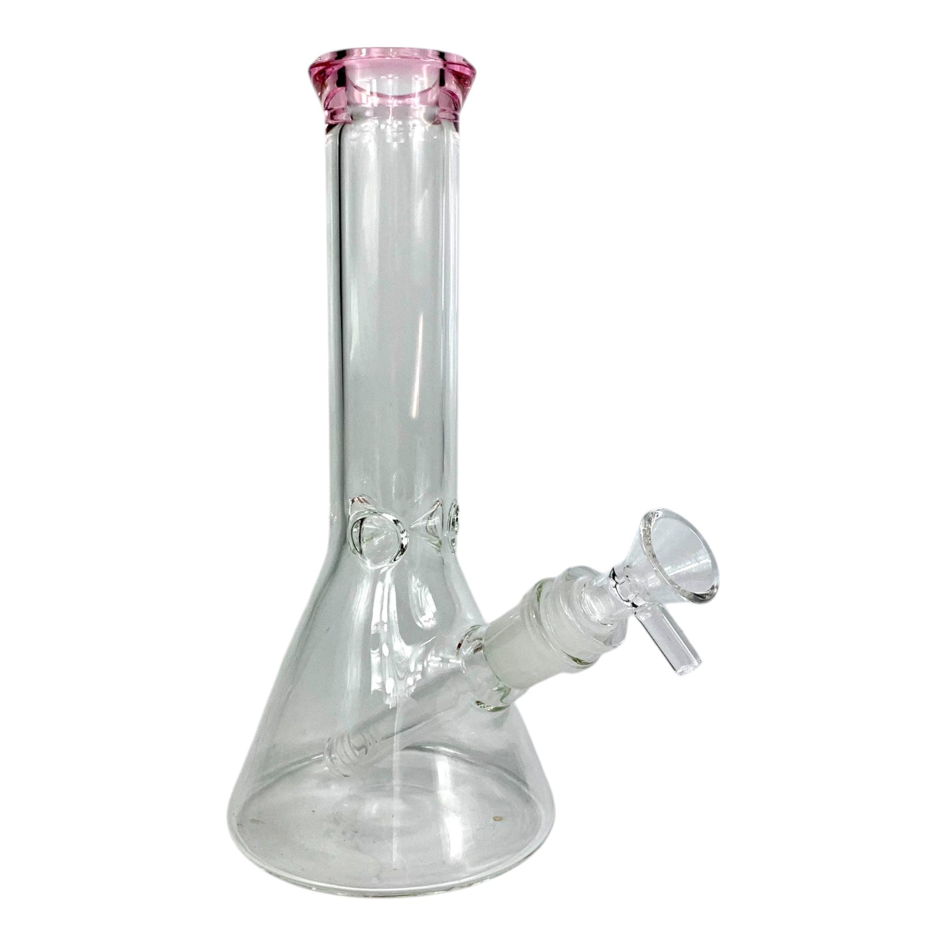 Glass Beaker Bong 20cm – Pink Accent - The Bong Baron