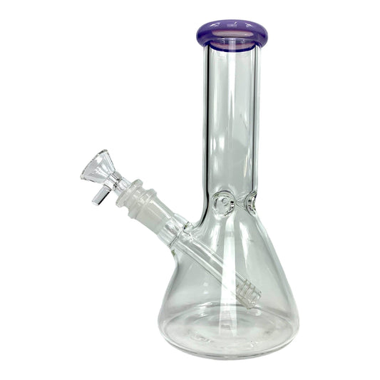 Glass Beaker Bong 20cm Purple Accent - The Bong Baron