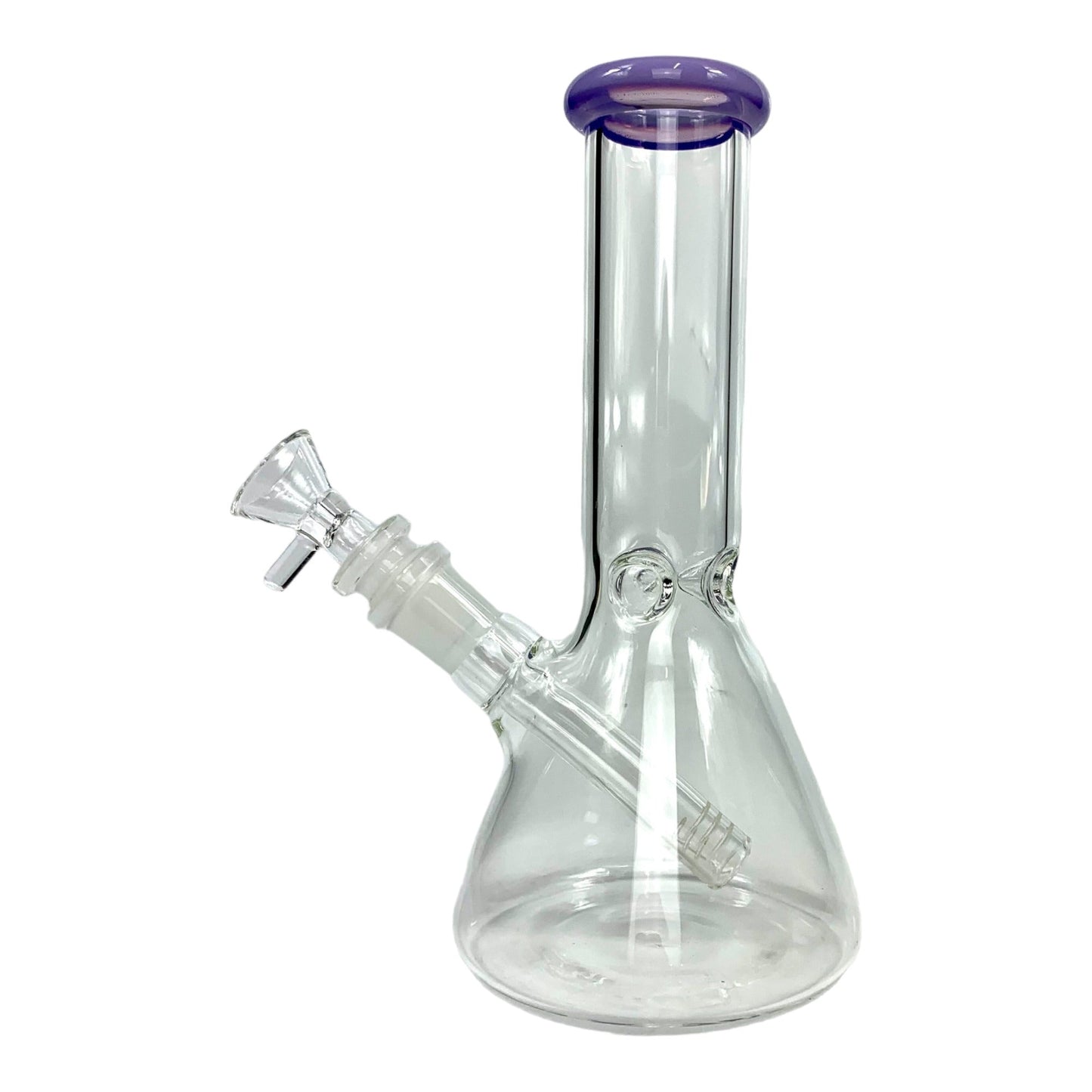 Glass Beaker Bong 20cm Purple Accent - The Bong Baron