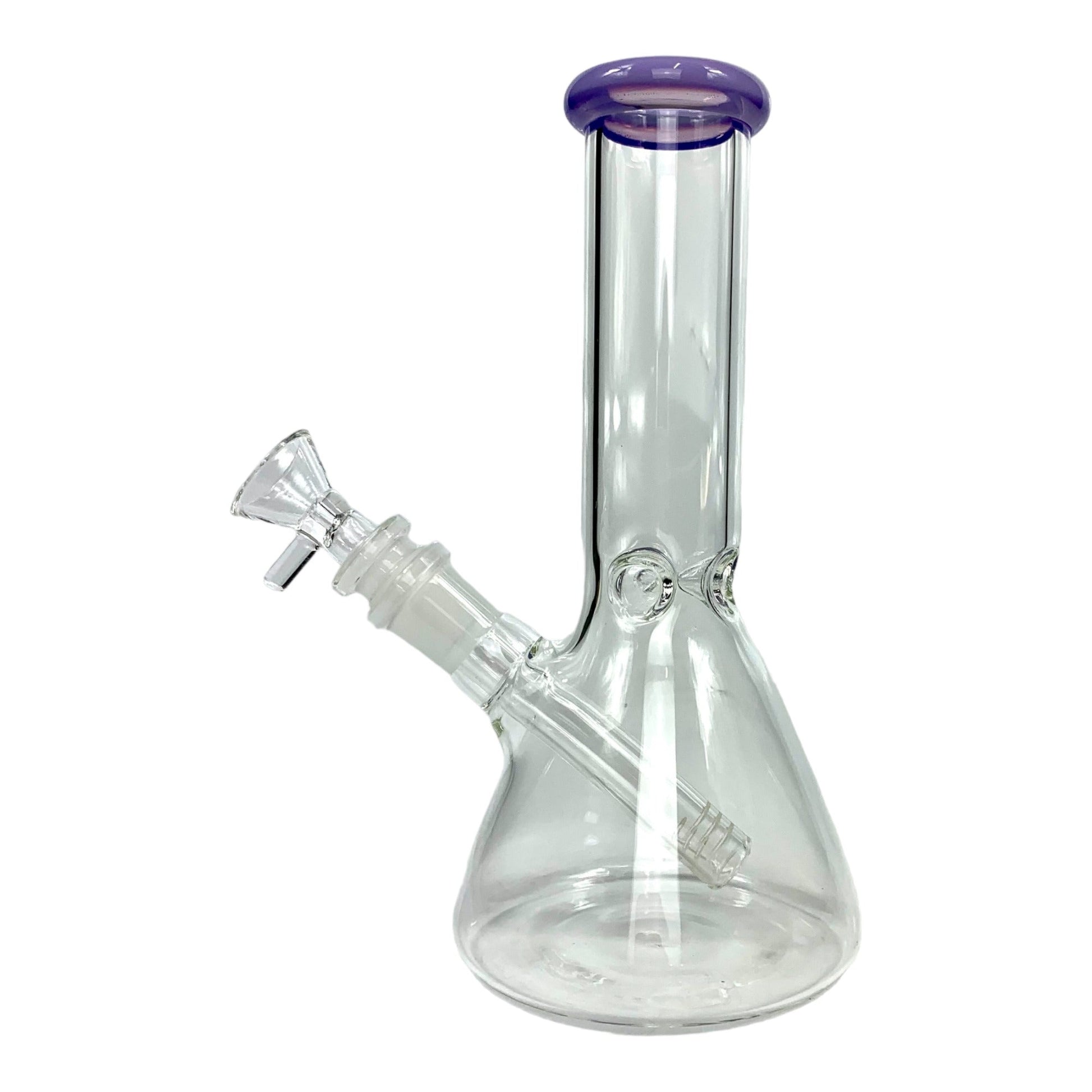 Glass Beaker Bong 20cm Purple Accent - The Bong Baron