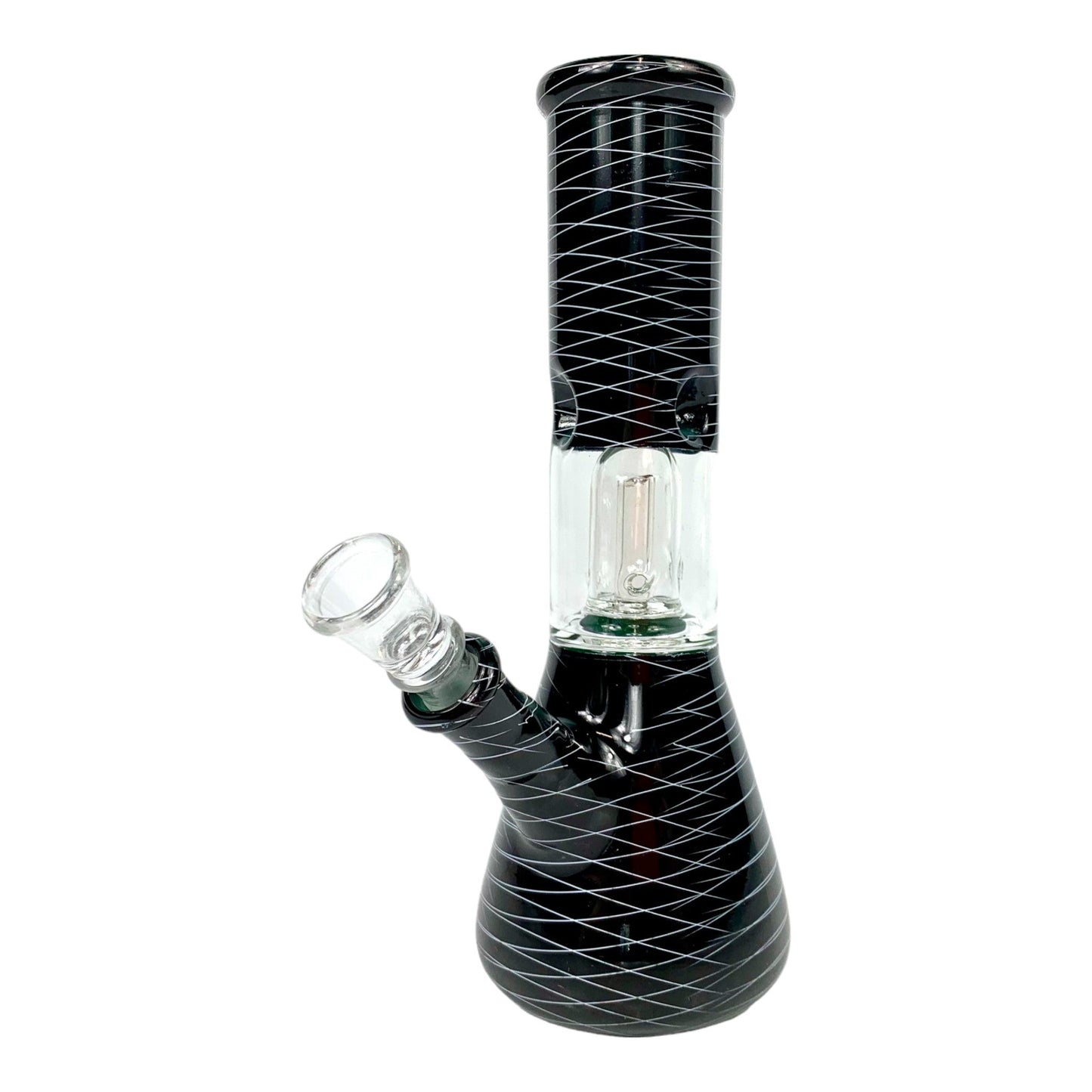 Glass Bong Dome Percolator 20cm Black - The Bong Baron