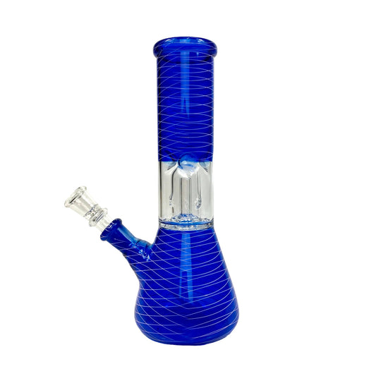 Glass Bong Dome Percolator 20cm Blue - The Bong Baron