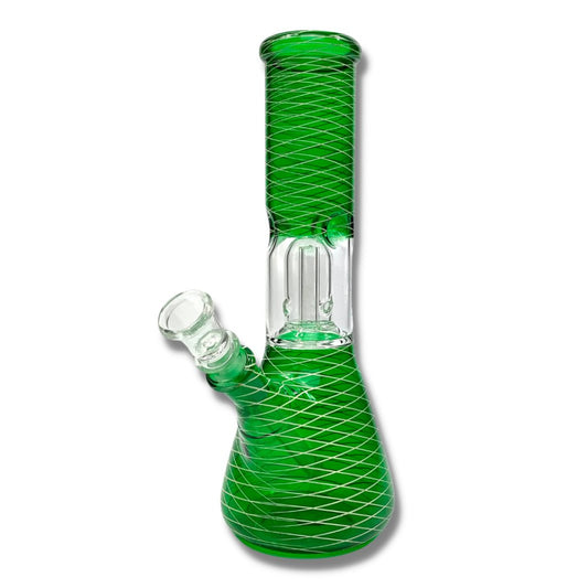 Glass Bong Dome percolator 20cm Green - The Bong Baron