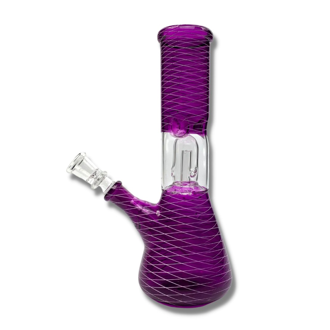 Glass Bong Dome Percolator 20cm Purple - The Bong Baron