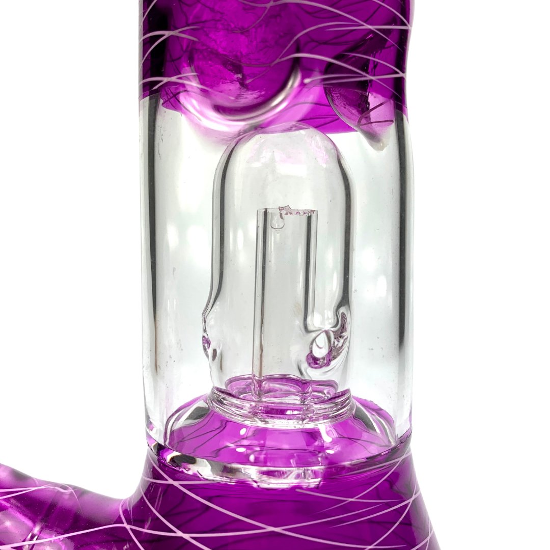 Glass Bong Dome Percolator 20cm Purple - The Bong Baron
