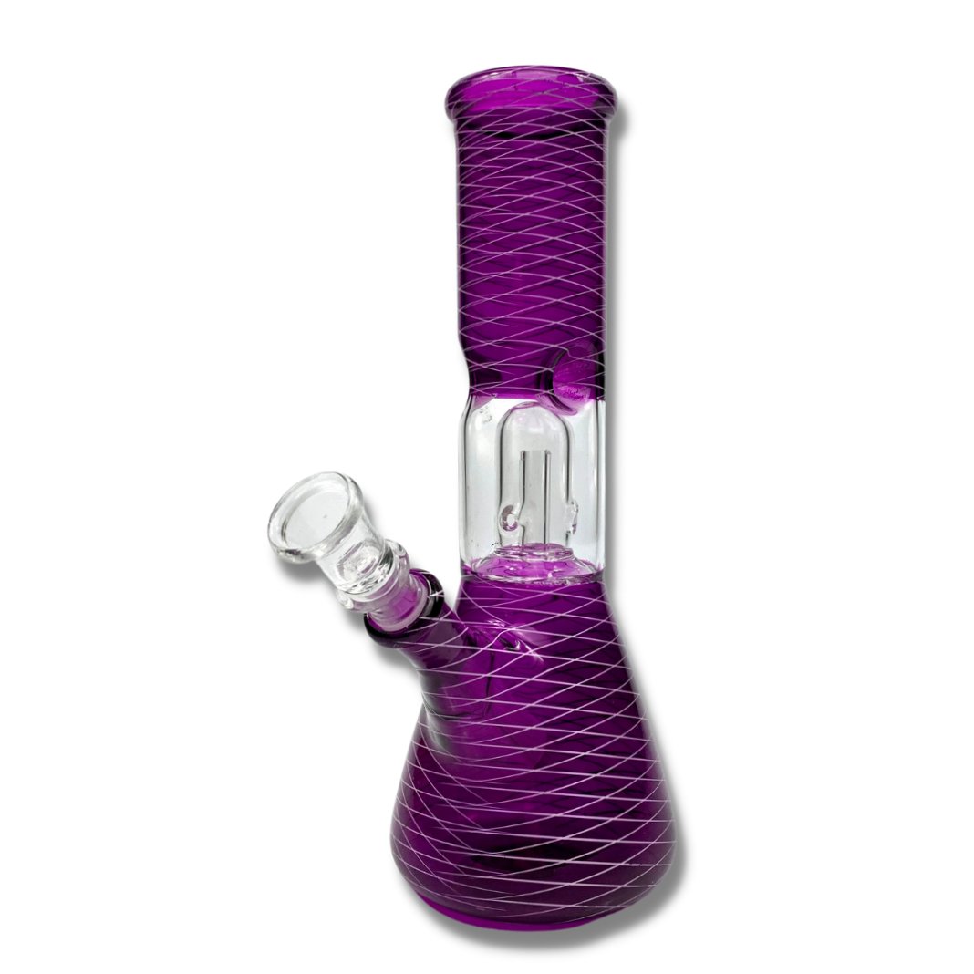 Glass Bong Dome Percolator 20cm Purple - The Bong Baron