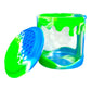 Glass Dab and Bud Jar with Dripping Silicone Wrap 60ml - The Bong Baron