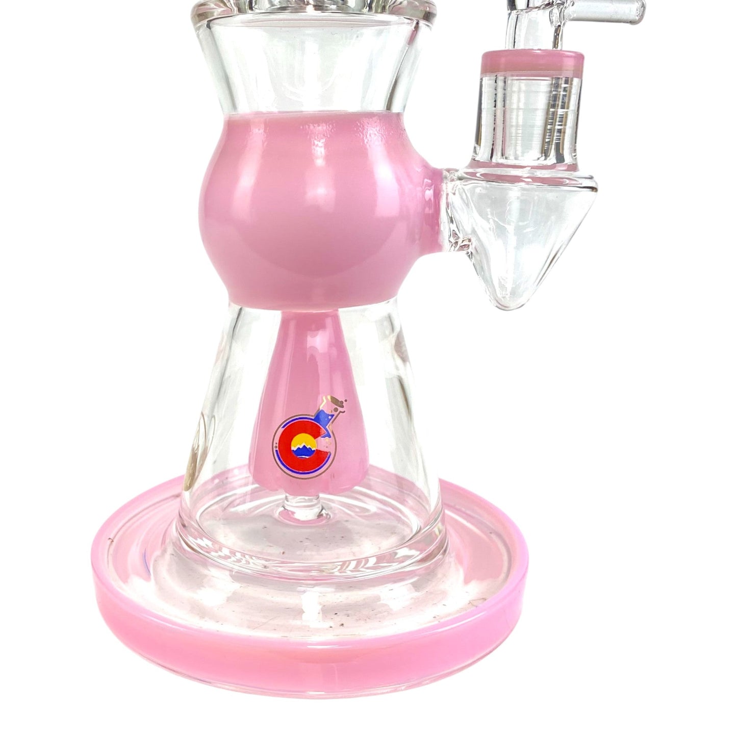 Glass Lab 303 Shower Perc Bong and Dab Rig 24cm Pink - The Bong Baron
