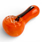 Glitter Strip Glass Hash Pipe 7cm Orange - The Bong Baron