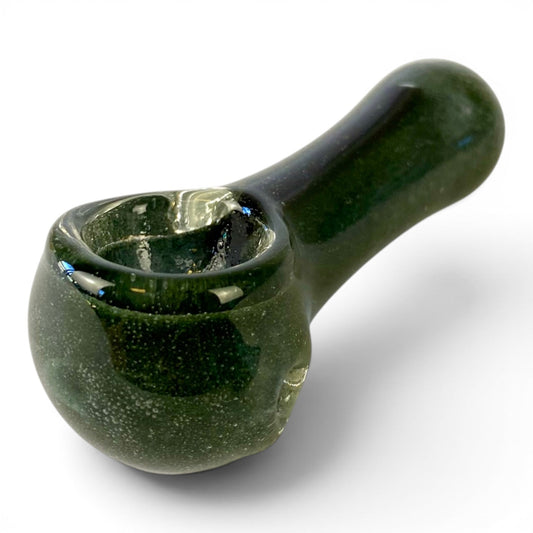Glitter Strip Hash Pipe 7cm Dark Green - The Bong Baron