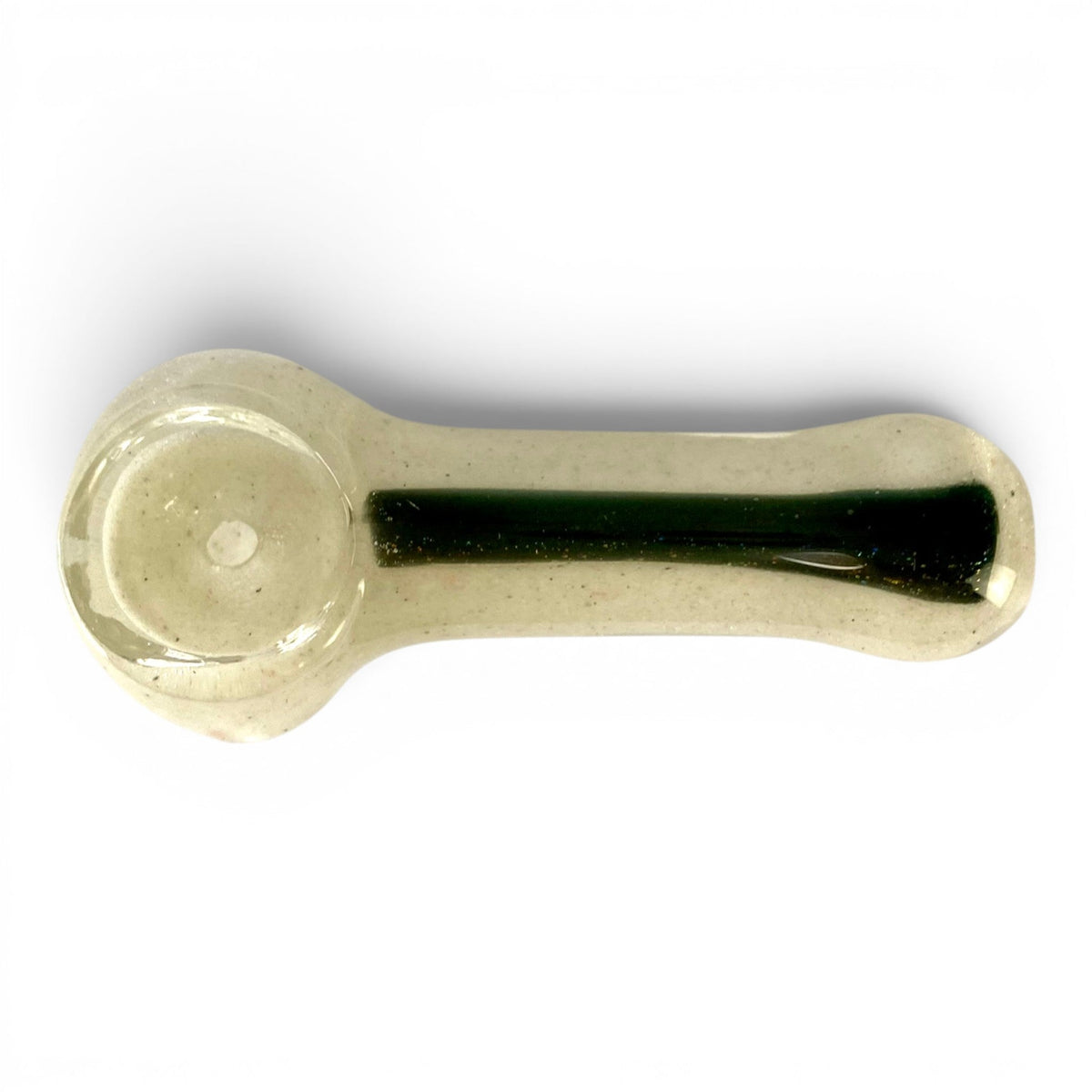 Glitter Strip Hash Pipe 7cm White - The Bong Baron