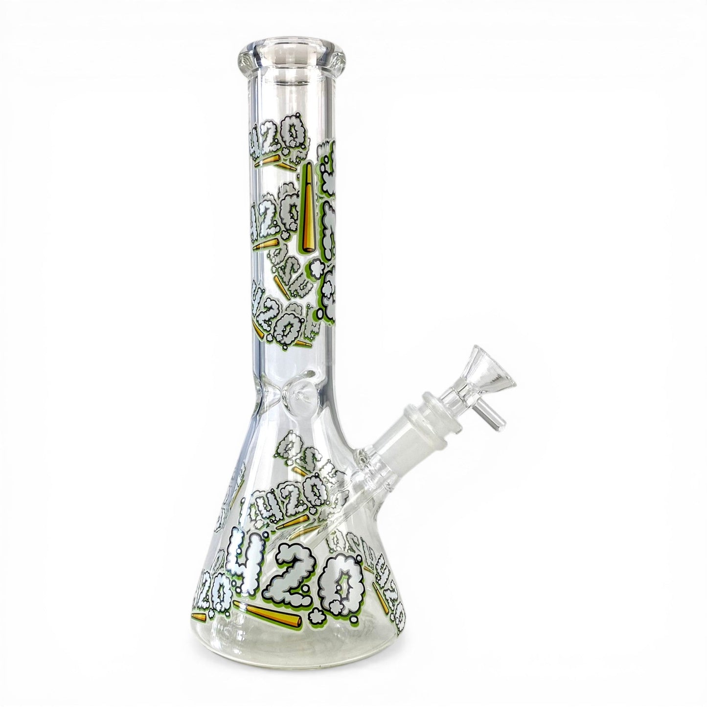 Glow in Dark 420 Beaker Bong 25cm - The Bong Baron