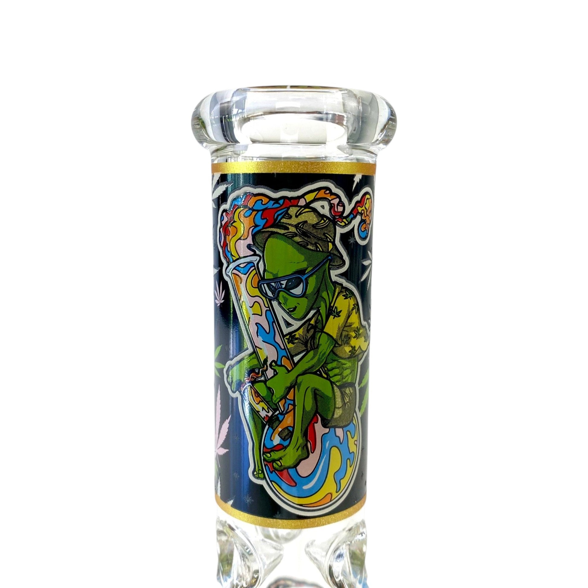 Glow in Dark Alien Beaker Bong 20cm - The Bong Baron