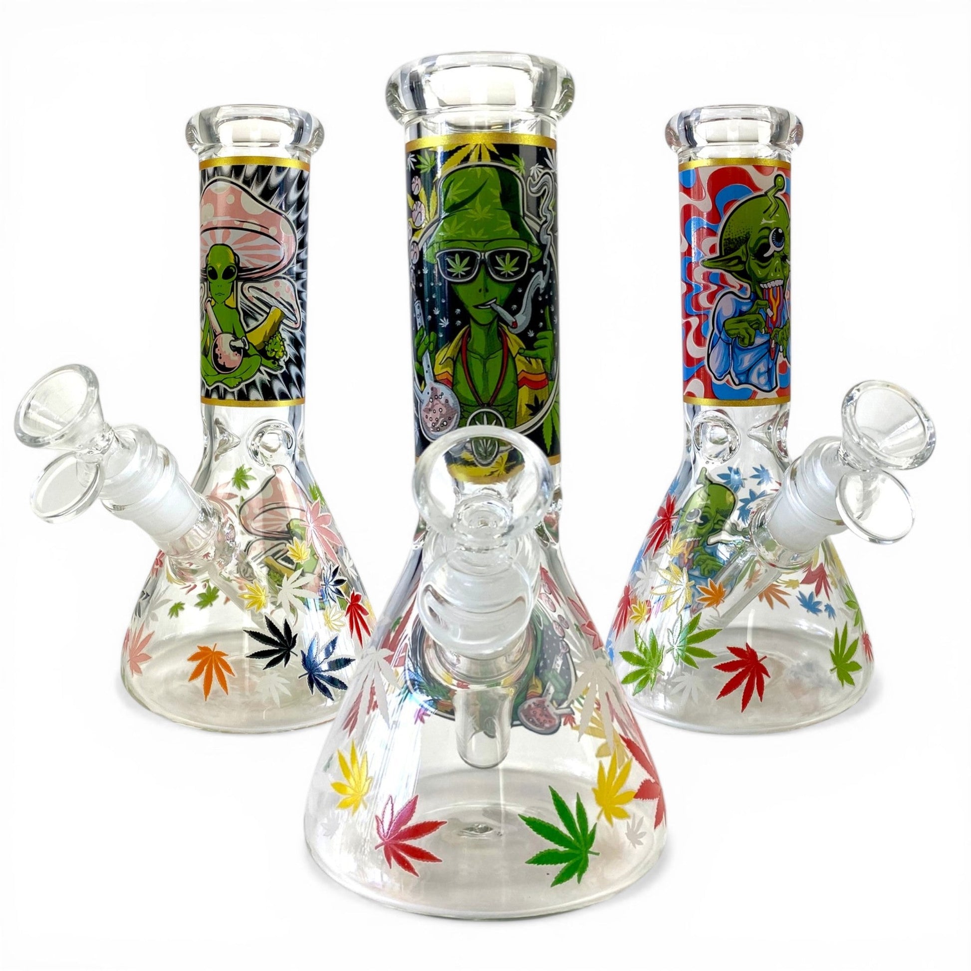 Glow in Dark Alien Beaker Bong 20cm - The Bong Baron