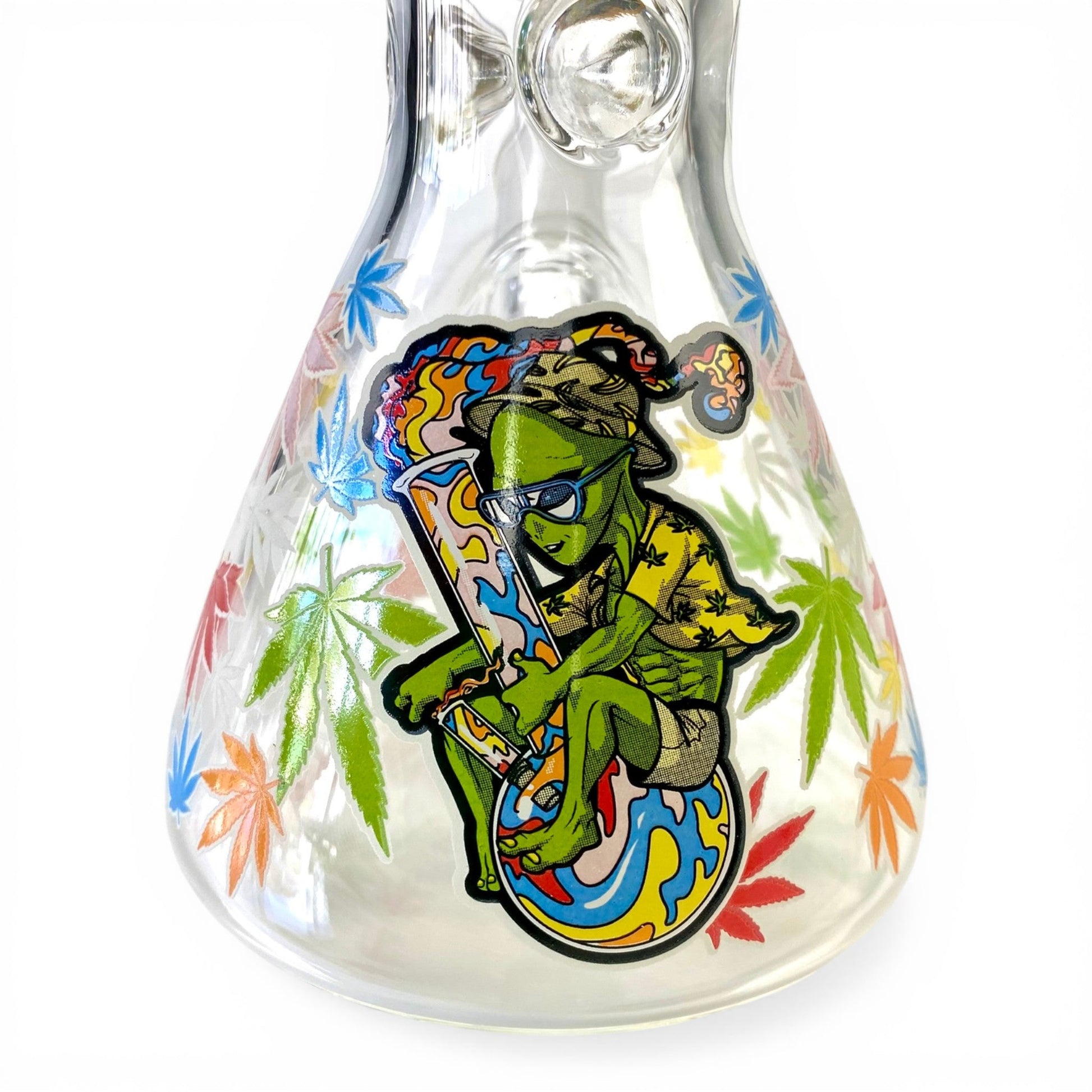 Glow in Dark Alien Beaker Bong 20cm - The Bong Baron
