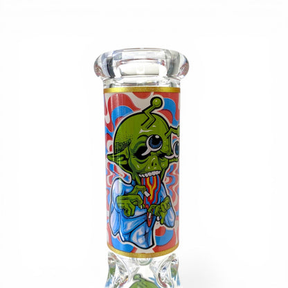 Glow in Dark Alien Beaker Bong 20cm - The Bong Baron