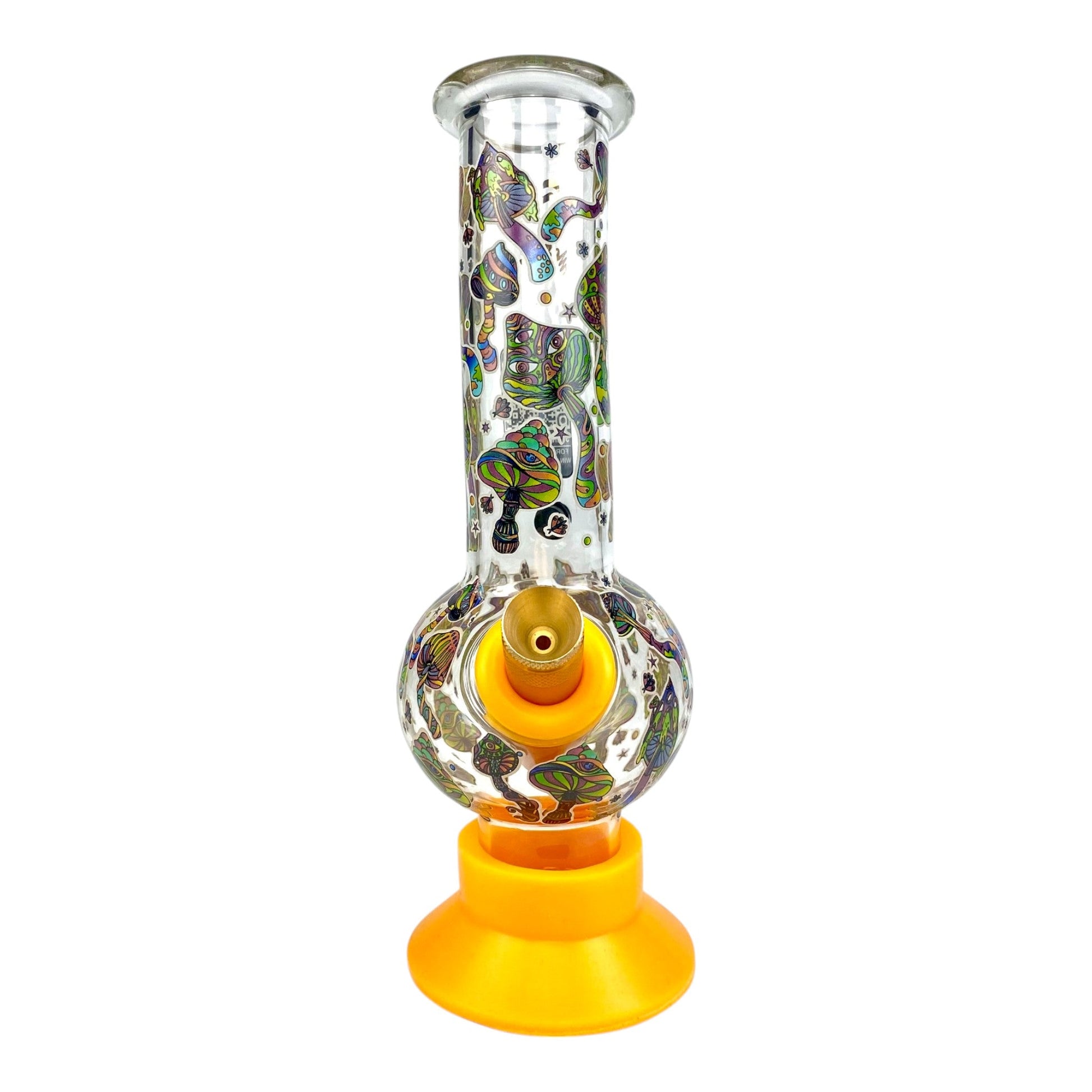 Glow In Dark Mushroom Bubble Bong 20cm - The Bong Baron