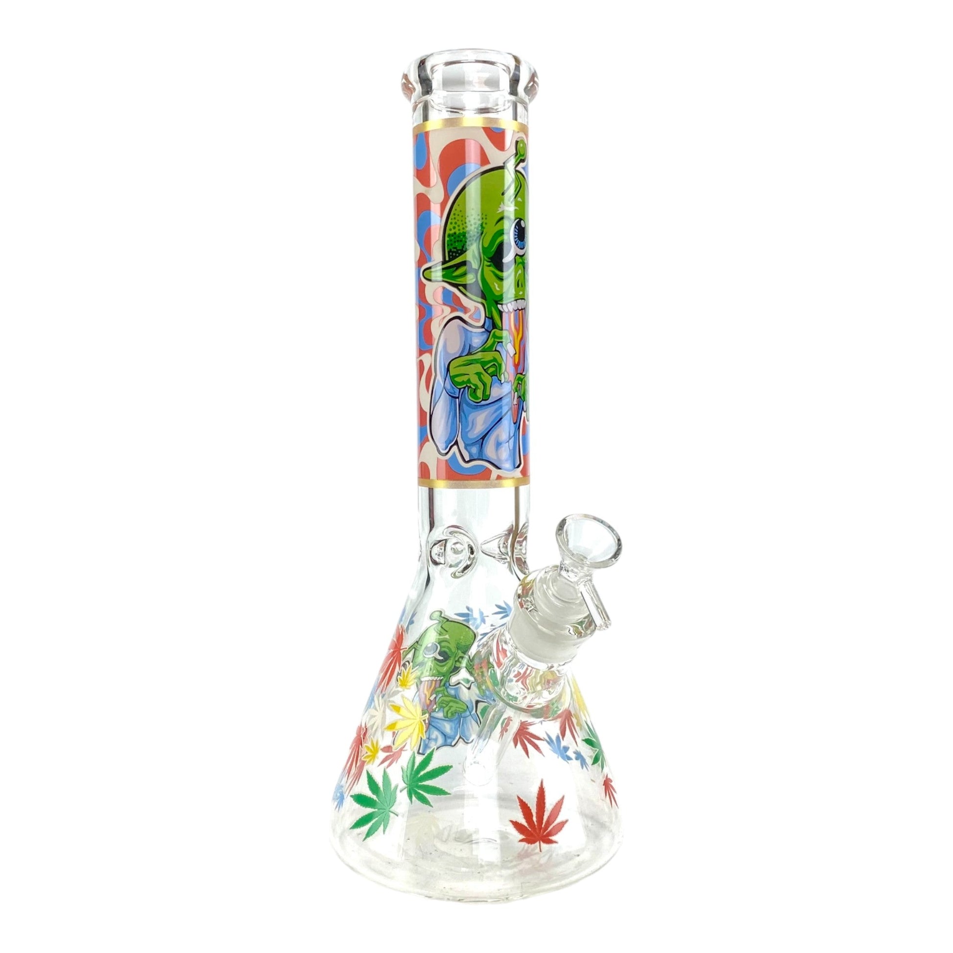 Glow in the Dark Alien Beaker Bong 35cm - The Bong Baron