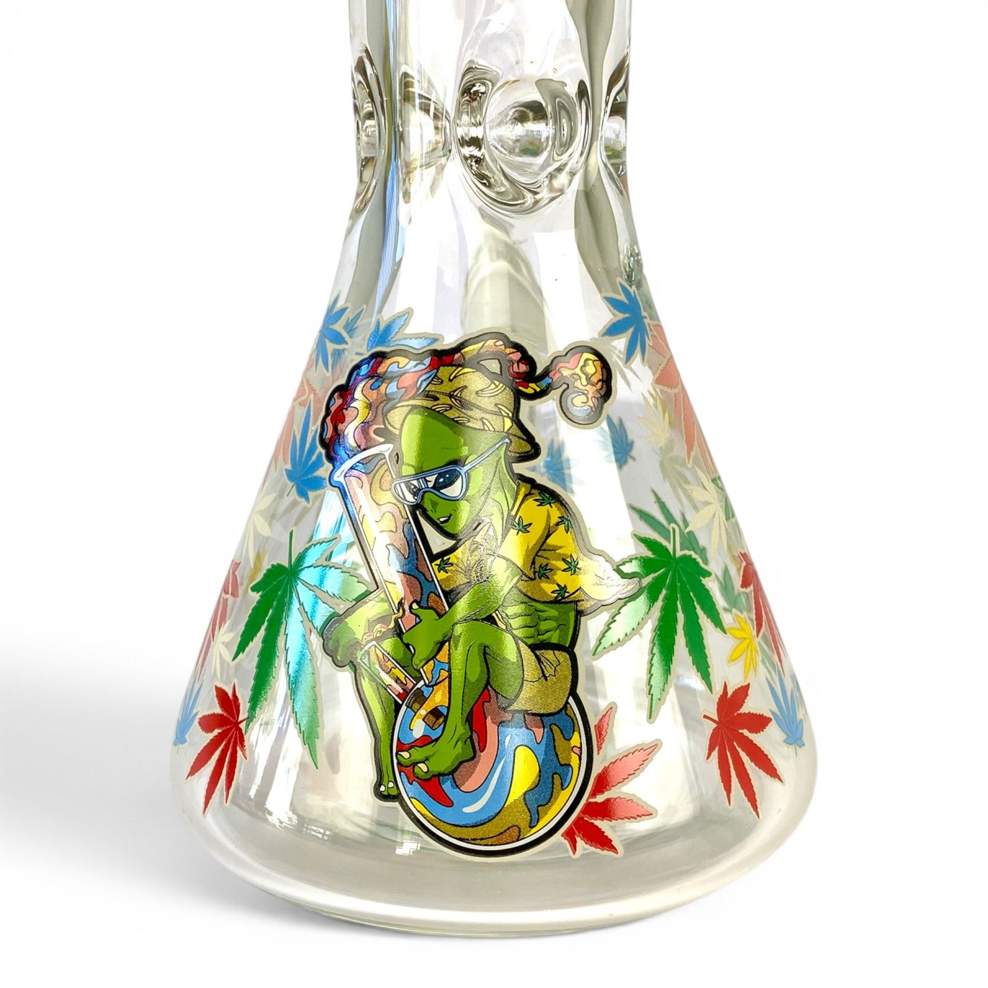 Glow in the Dark Alien Bong Ryder 7mm Beaker 35cm - The Bong Baron