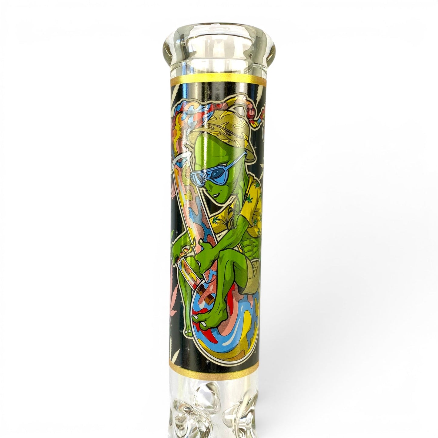 Glow in the Dark Alien Bong Ryder 7mm Beaker 35cm - The Bong Baron