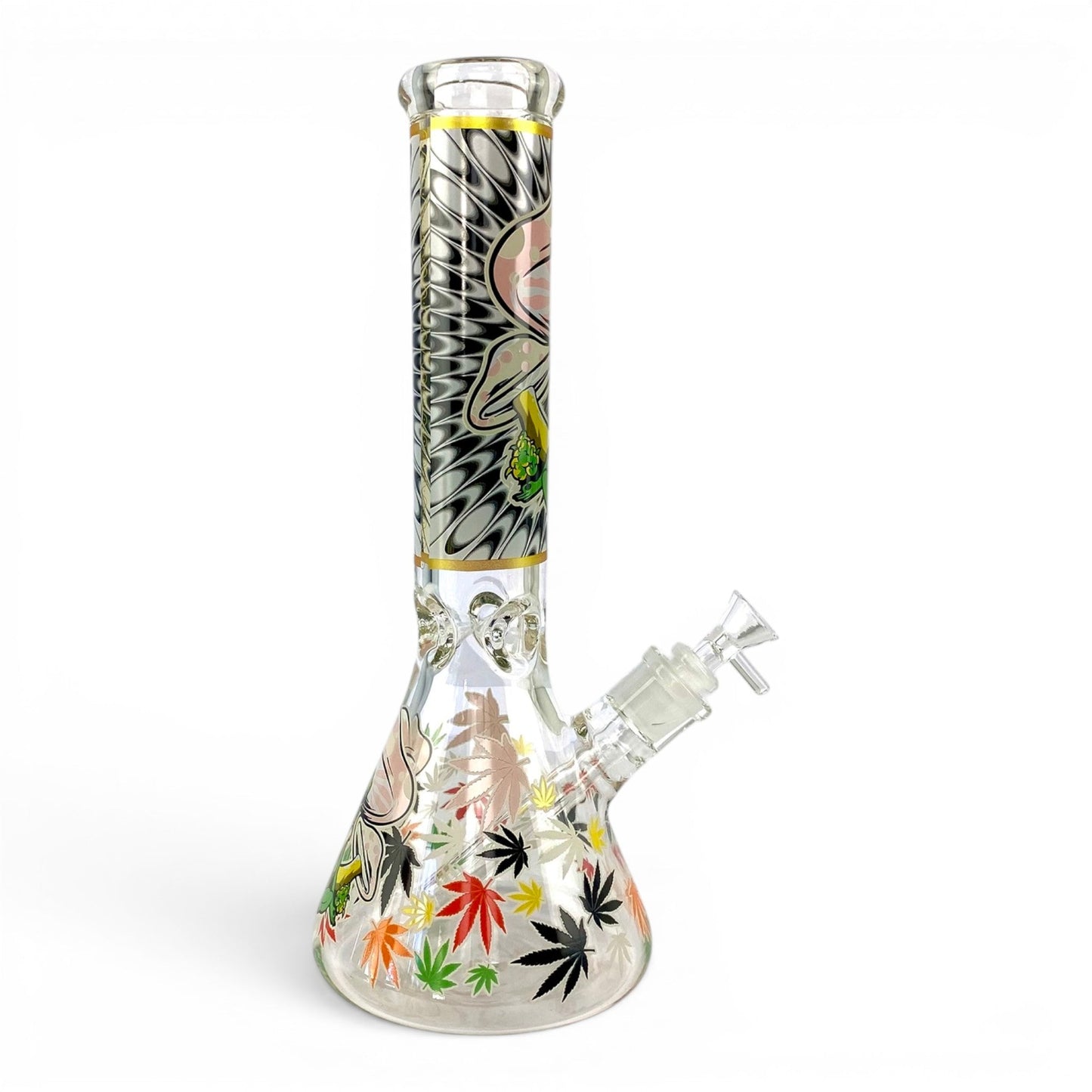 Glow in the Dark Alien Mushroom 7mm Beaker Bong 35cm - The Bong Baron