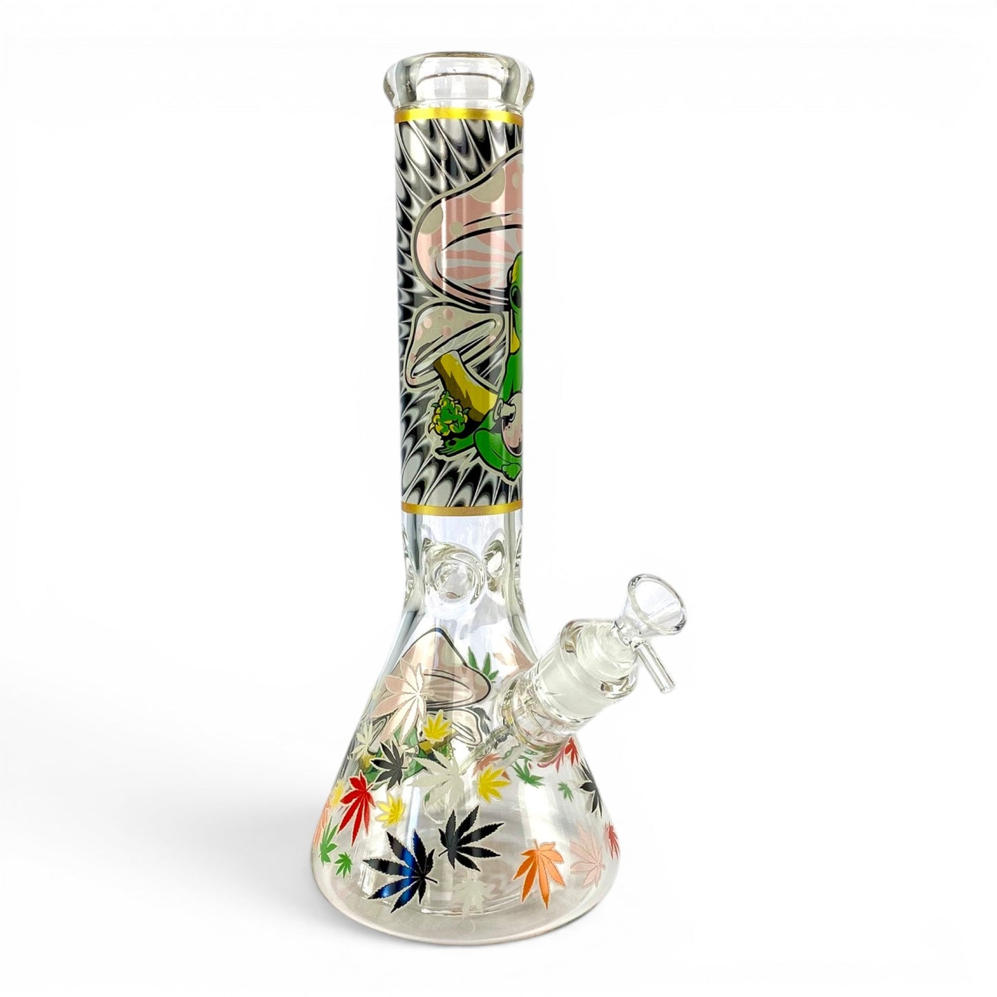 Glow in the Dark Alien Mushroom 7mm Beaker Bong 35cm - The Bong Baron