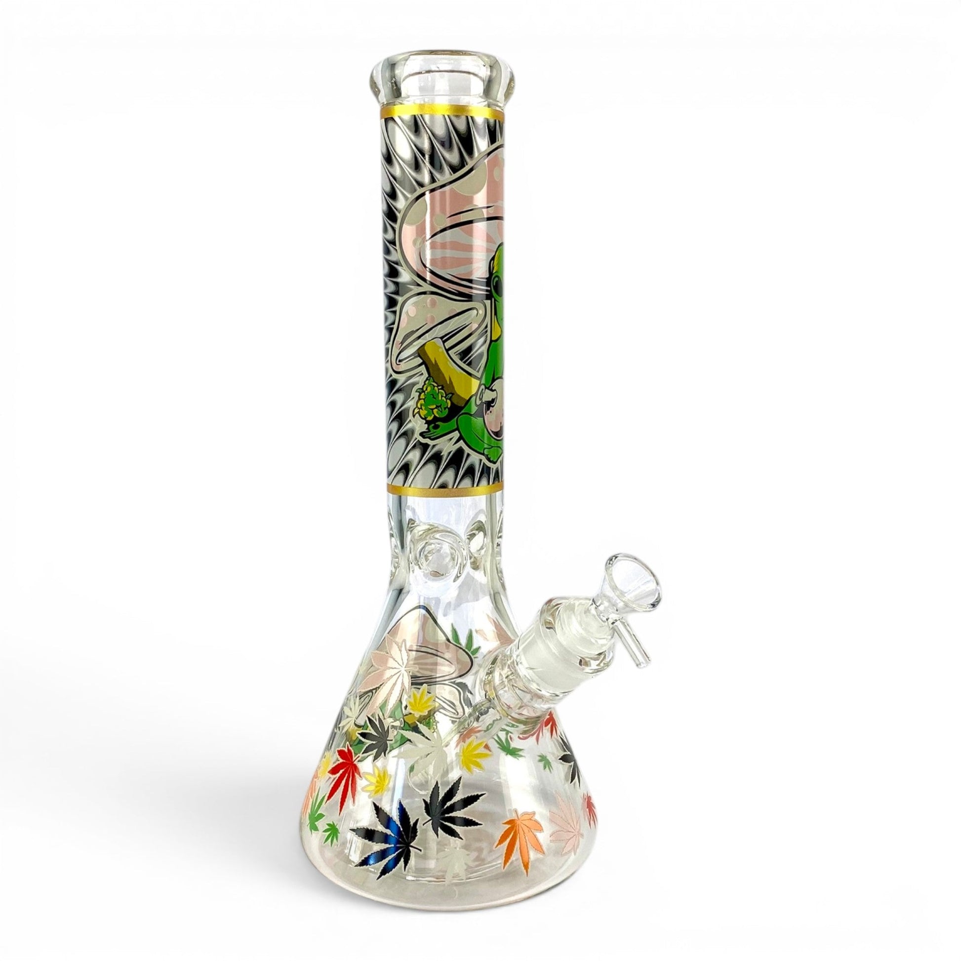 Glow in the Dark Alien Mushroom 7mm Beaker Bong 35cm - The Bong Baron