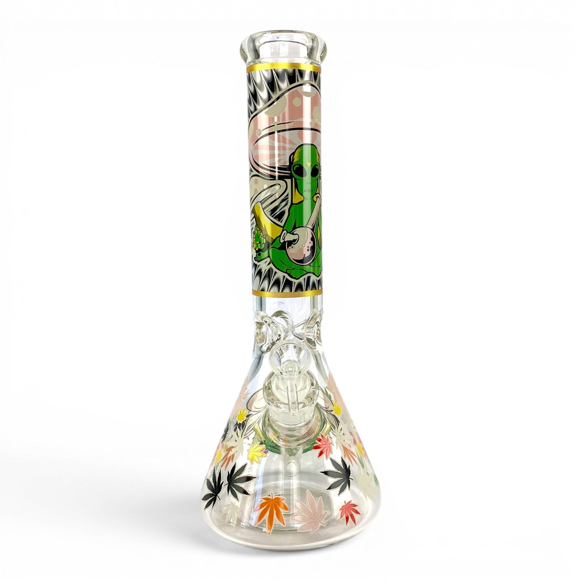 Glow in the Dark Alien Mushroom 7mm Beaker Bong 35cm - The Bong Baron