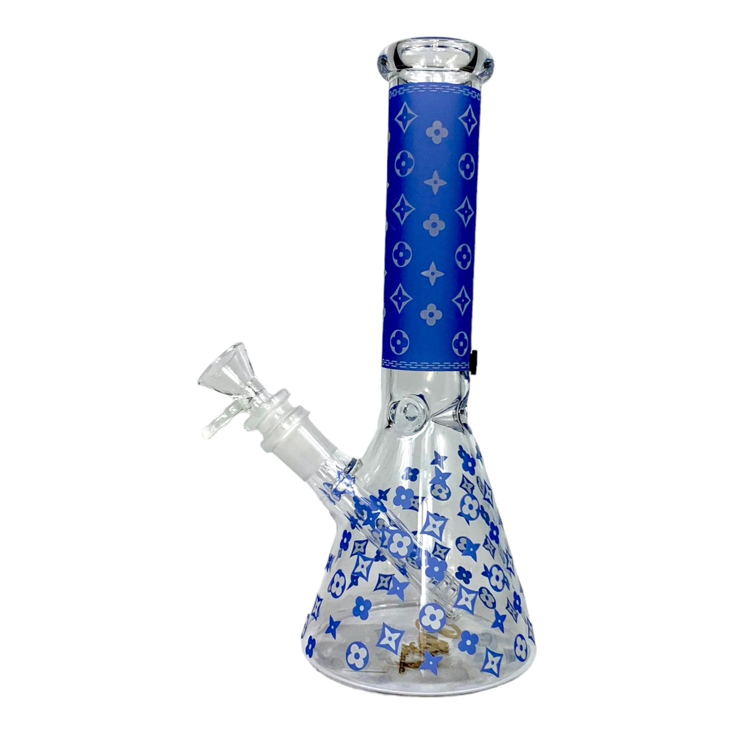 Glow in the Dark Blue Louis Vuitton Beaker Bong 25cm - The Bong Baron