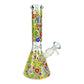 Glow in the Dark Flowers Beaker Bong 25cm - The Bong Baron