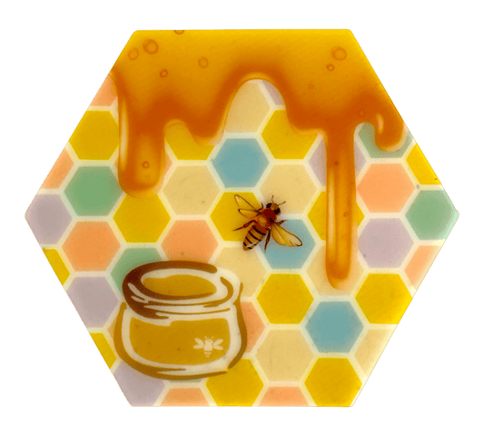 Glow in the Dark Honeycomb Bong and Dab Mat 14cm - The Bong Baron