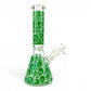Glow in the Dark Skull Beaker Bong 25cm Green - The Bong Baron