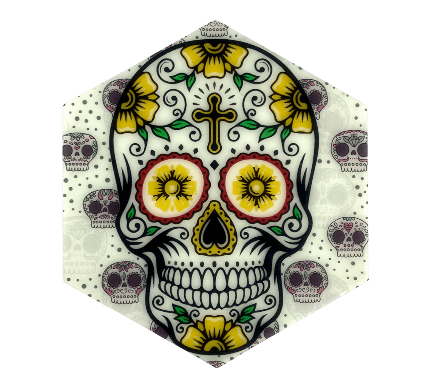 Glow in the Dark Skull Bong and Dab Mat 14cm - The Bong Baron