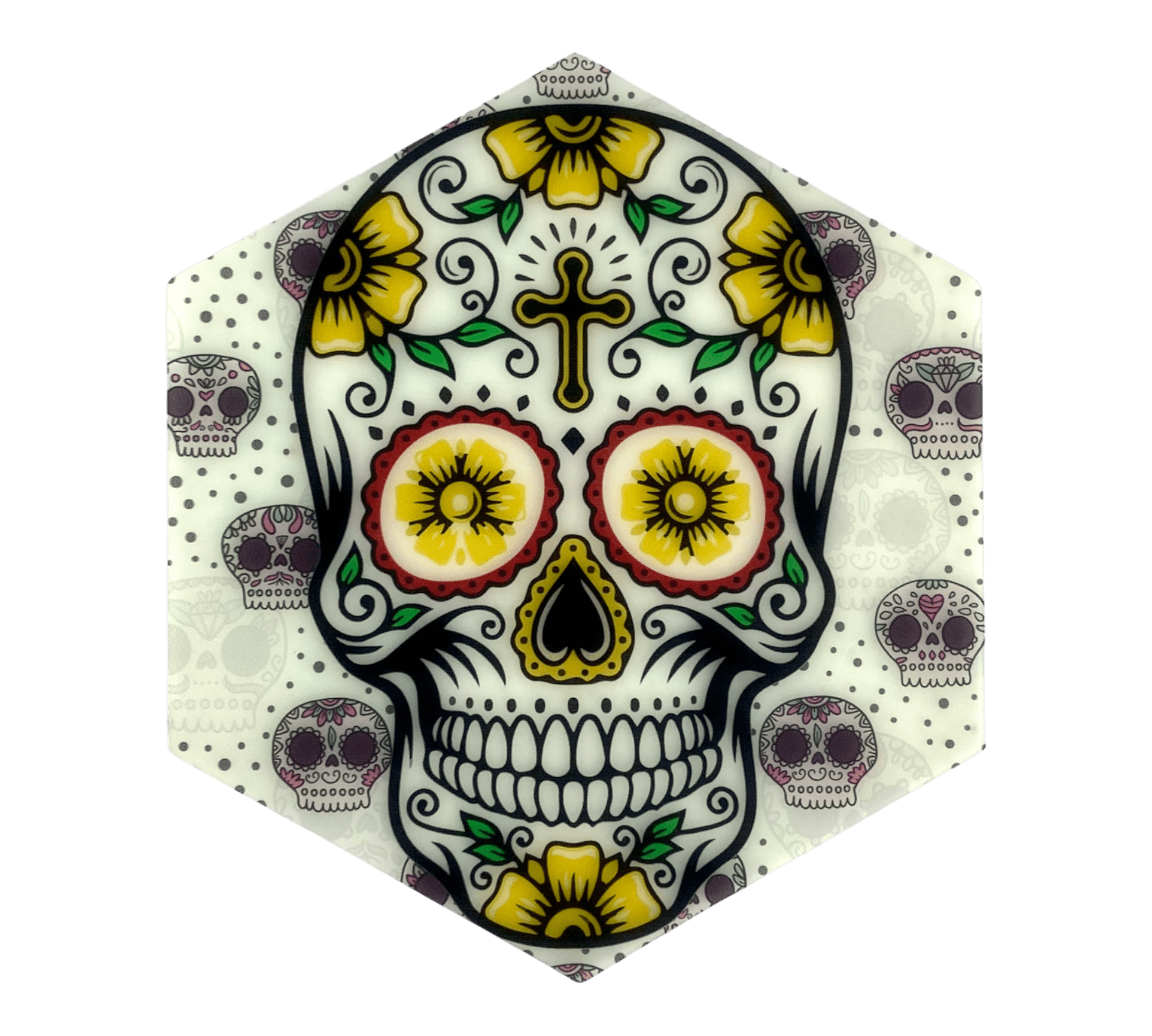 Glow in the Dark Skull Bong and Dab Mat 14cm - The Bong Baron