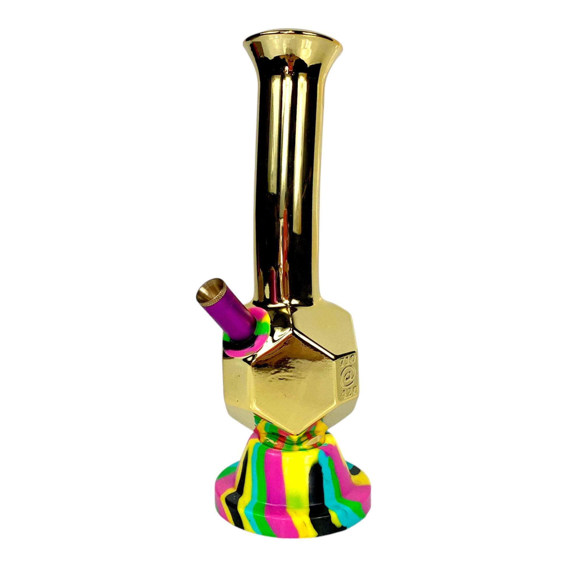 Golden Honeycomb Glass Bong 28cm - The Bong Baron