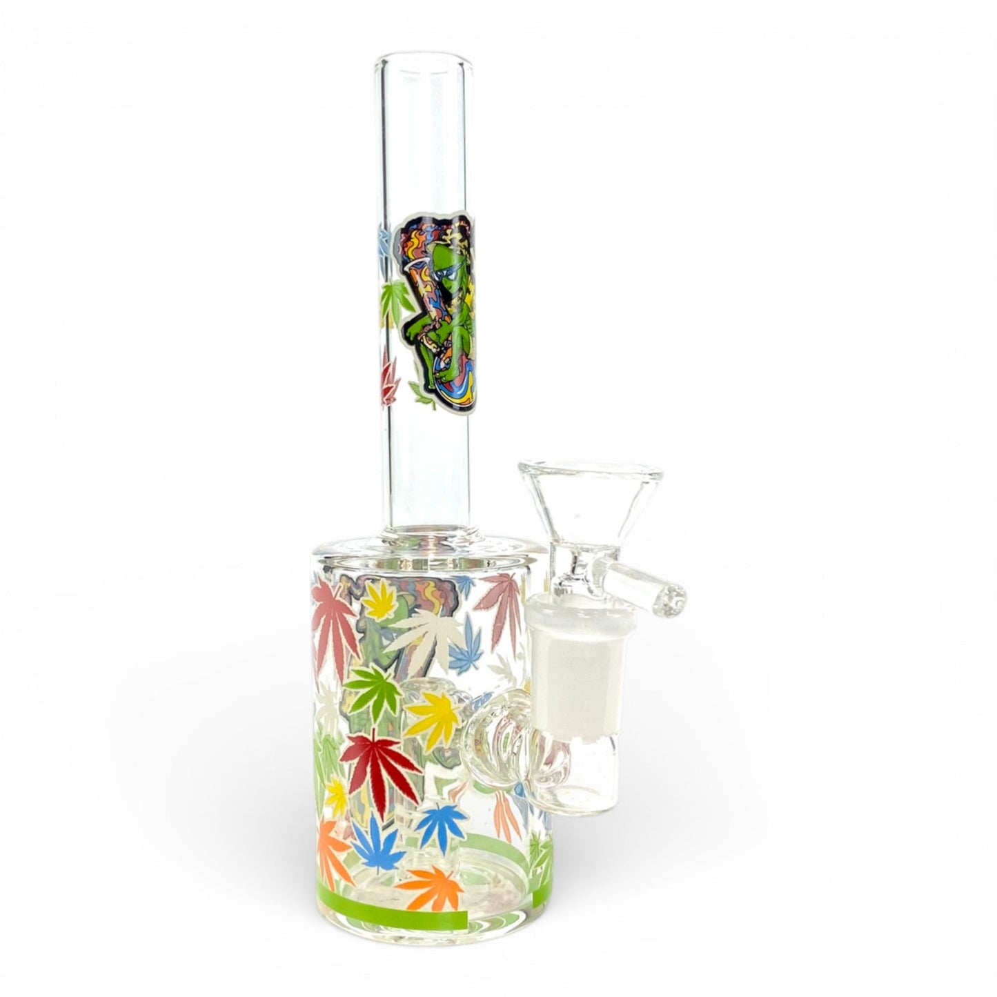 Green Alien Glow in Dark Mini Barrel Bong 17cm - The Bong Baron