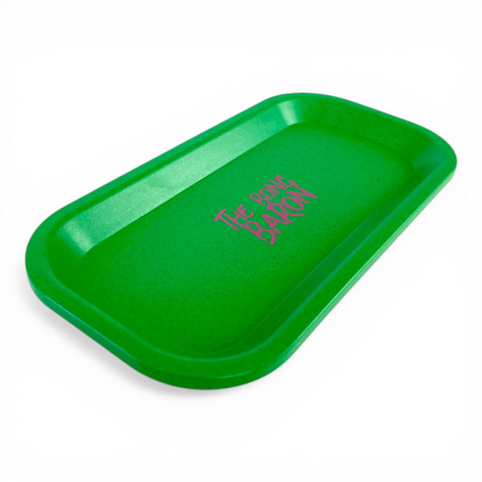 Green Biodegradable Plant Fiber Rolling Tray 20 x 10cm - The Bong Baron
