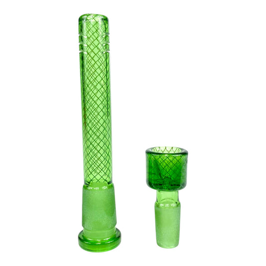 Green Hose Glass Downstem 18/14mm – 11cm - The Bong Baron