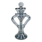 Gun Metal Blue Holographic Glass Recycler Dab Rig – 16cm - The Bong Baron