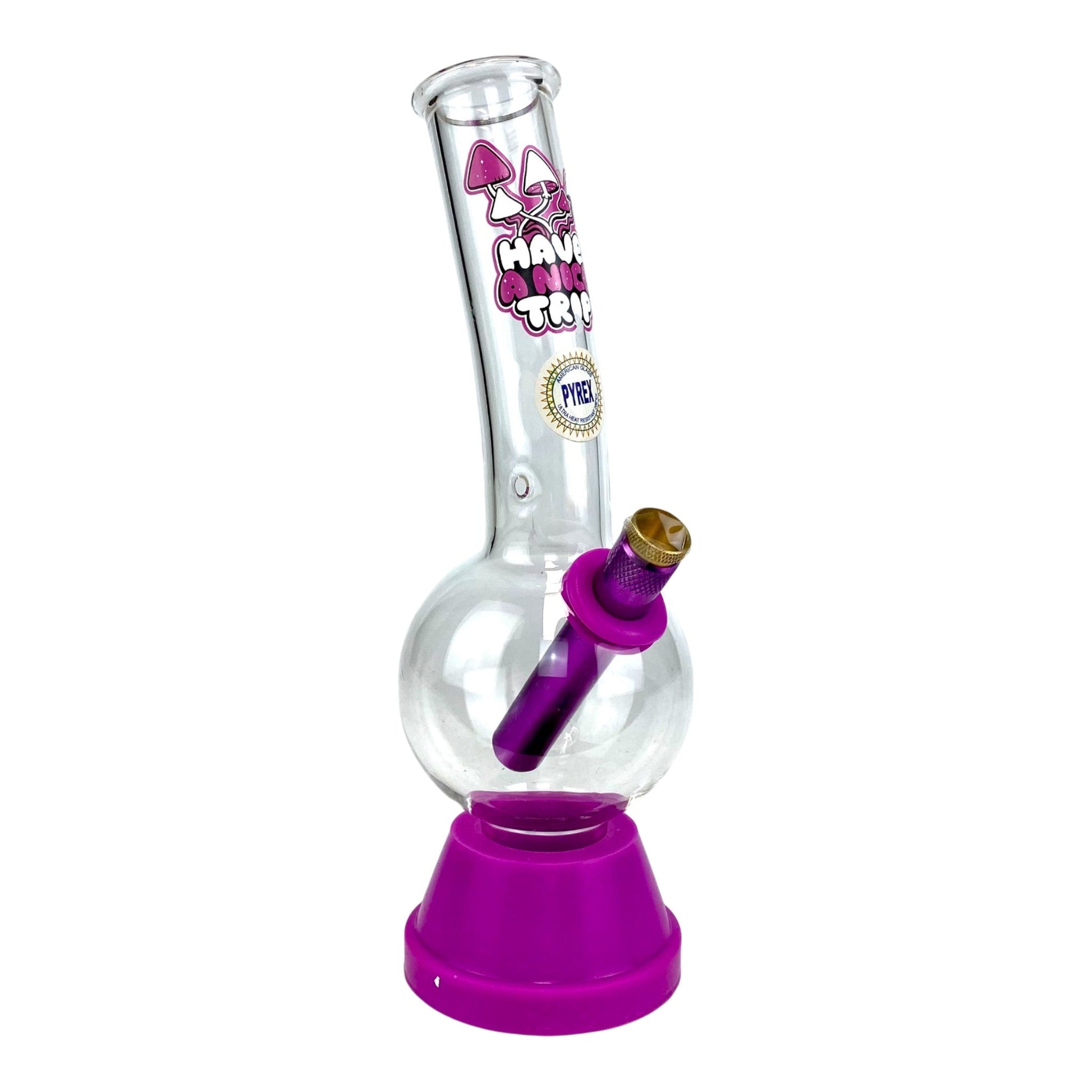 Have a Nice Trip Bubble Bong 25cm Purple - The Bong Baron